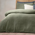 Eucalyptus - Back - Yard Chunky Cotton Waffle Duvet Cover Set