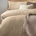 Linen - Back - Yard Chunky Cotton Waffle Duvet Cover Set