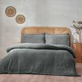 Dusk - Front - Yard Chunky Cotton Waffle Duvet Cover Set