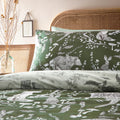 Evergreen - Side - Furn Buckthorn Reversible Woodland Duvet Cover Set