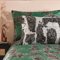 Jungle Green - Side - Furn Reversible Wildcat Duvet Cover Set