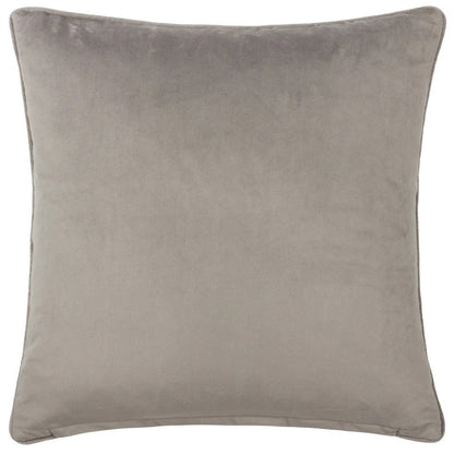 Taupe - Back - Paoletti Stratus Piping Detail Jacquard Cushion Cover