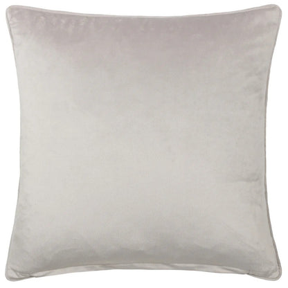Grey - Back - Paoletti Stratus Piping Detail Jacquard Cushion Cover