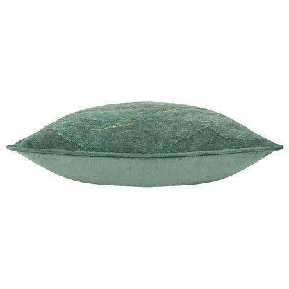 Jade - Side - Paoletti Stratus Piping Detail Jacquard Cushion Cover