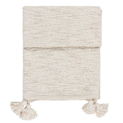 Ecru - Back - Yard Heath Tassel Throw
