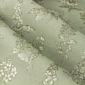 Sage - Back - Wylder Nature Sophia Jacquard Floral Eyelet Curtains