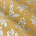 Gold - Back - Wylder Nature Sophia Jacquard Floral Eyelet Curtains