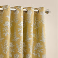 Natural - Front - Wylder Nature Sophia Jacquard Floral Eyelet Curtains