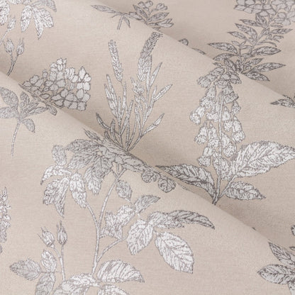 Natural - Side - Wylder Nature Sophia Jacquard Floral Eyelet Curtains