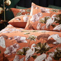 Coral - Back - Wylder Tropics Kushiro Exotic Sateen Duvet Cover Set