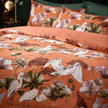 Coral - Side - Wylder Tropics Kushiro Exotic Sateen Duvet Cover Set