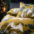 Olive - Back - Wylder Tropics Kushiro Exotic Sateen Duvet Cover Set