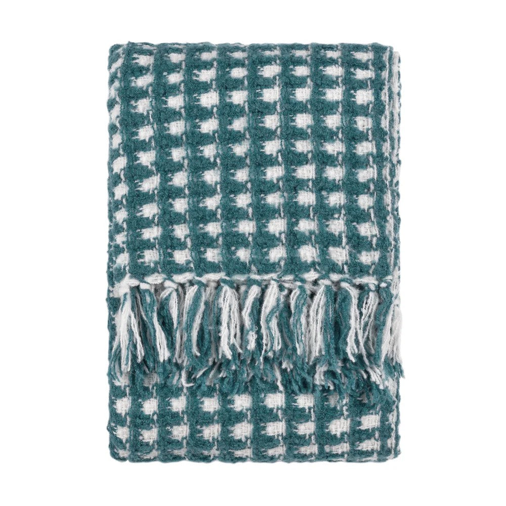 Teal - Front - Furn Toasty Waffle Throw