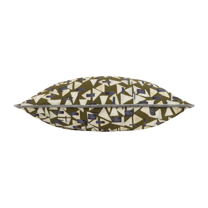 Multicoloured - Back - Hoem City Piped Geometric Shape Cushion Cover