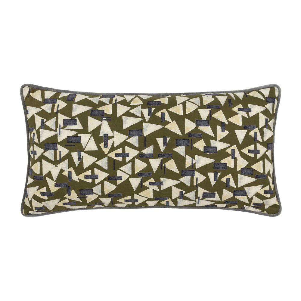 Multicoloured - Front - Hoem City Piped Geometric Shape Cushion Cover