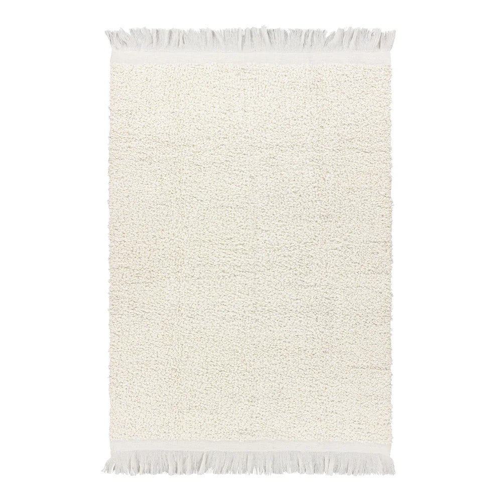 Ecru - Back - Yard Ulsmere Bouclé Fringe Throw