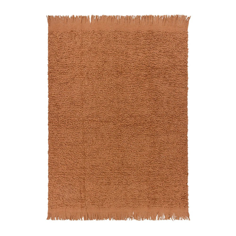 Ecru - Side - Yard Ulsmere Bouclé Fringe Throw