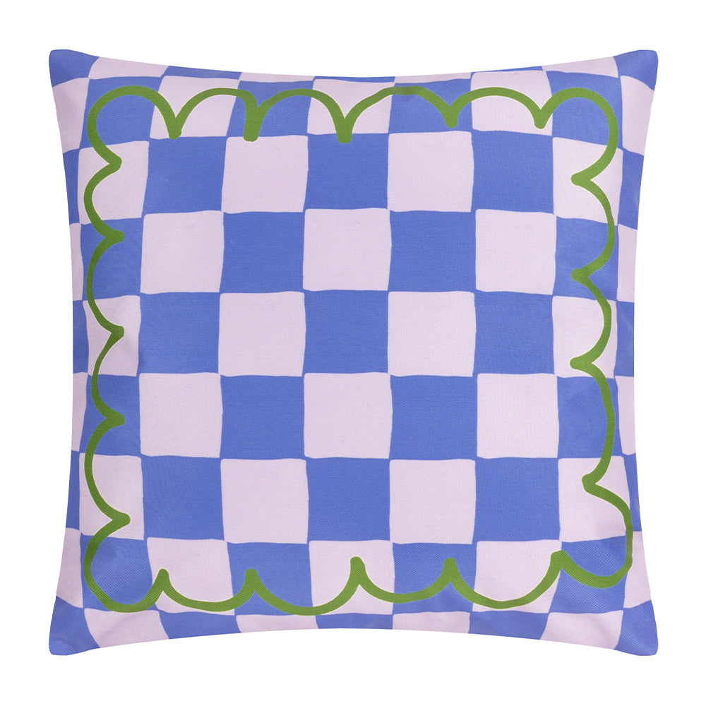 Blue-White-Yellow - Back - Furn Lemon Outdoor Cushion Cover