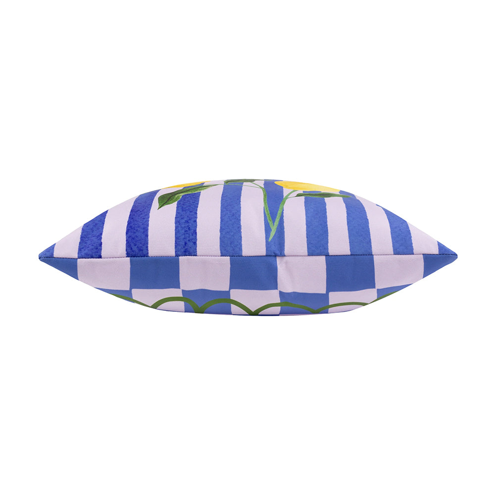 Blue-White-Yellow - Side - Furn Lemon Outdoor Cushion Cover