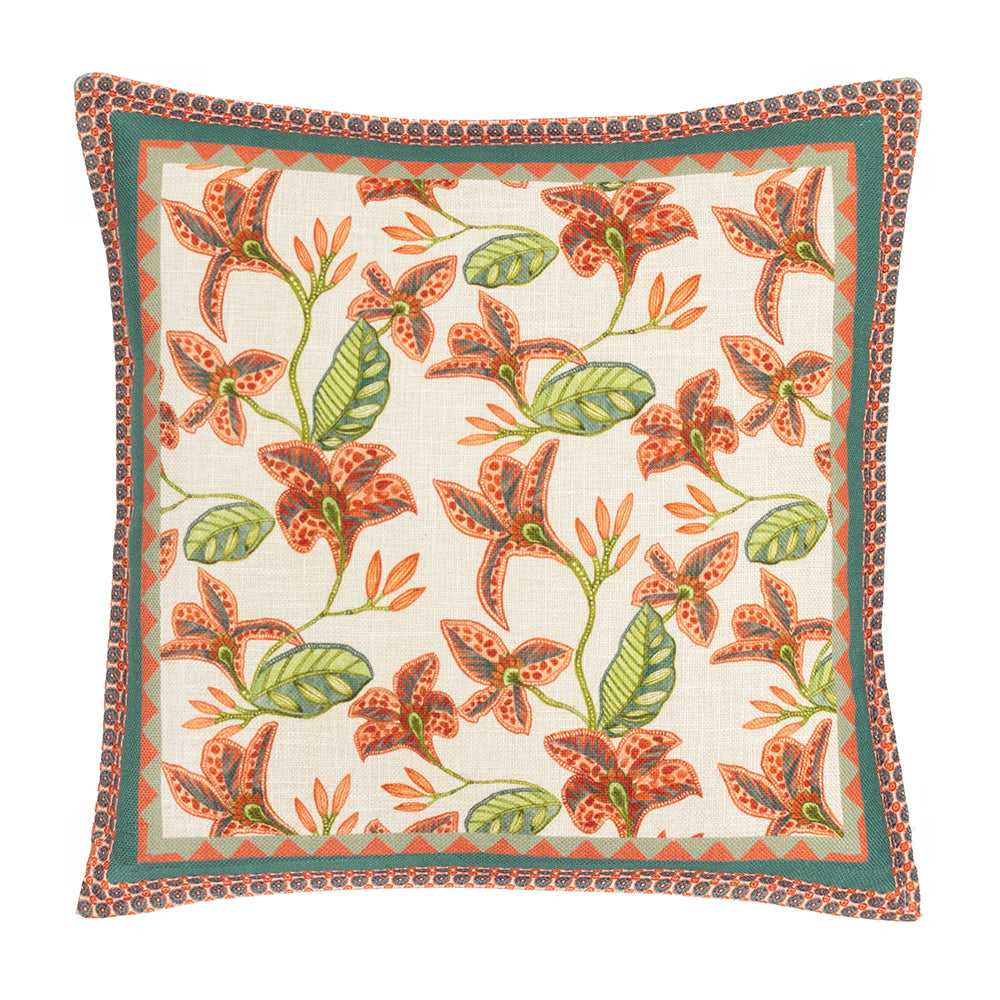 Multicoloured - Front - Wylder Zala Tropical Floral Cushion Cover