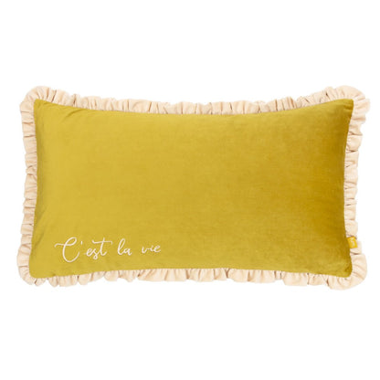 Green - Front - Furn Cest La Vie Embroidered Cushion Cover