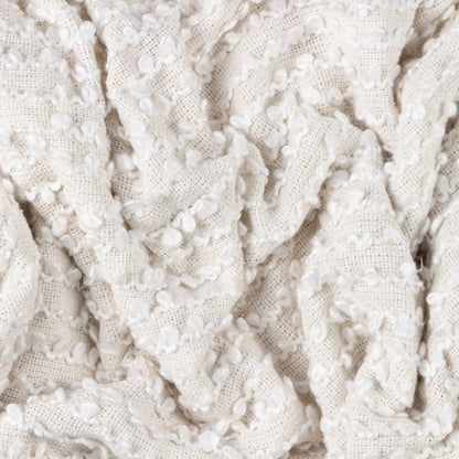 Natural - Back - Hoem Arvo Bouclé Fringe Throw