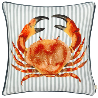 Multicoloured - Front - Evans Lichfield Salcombe Piped Crab Cushion Cover