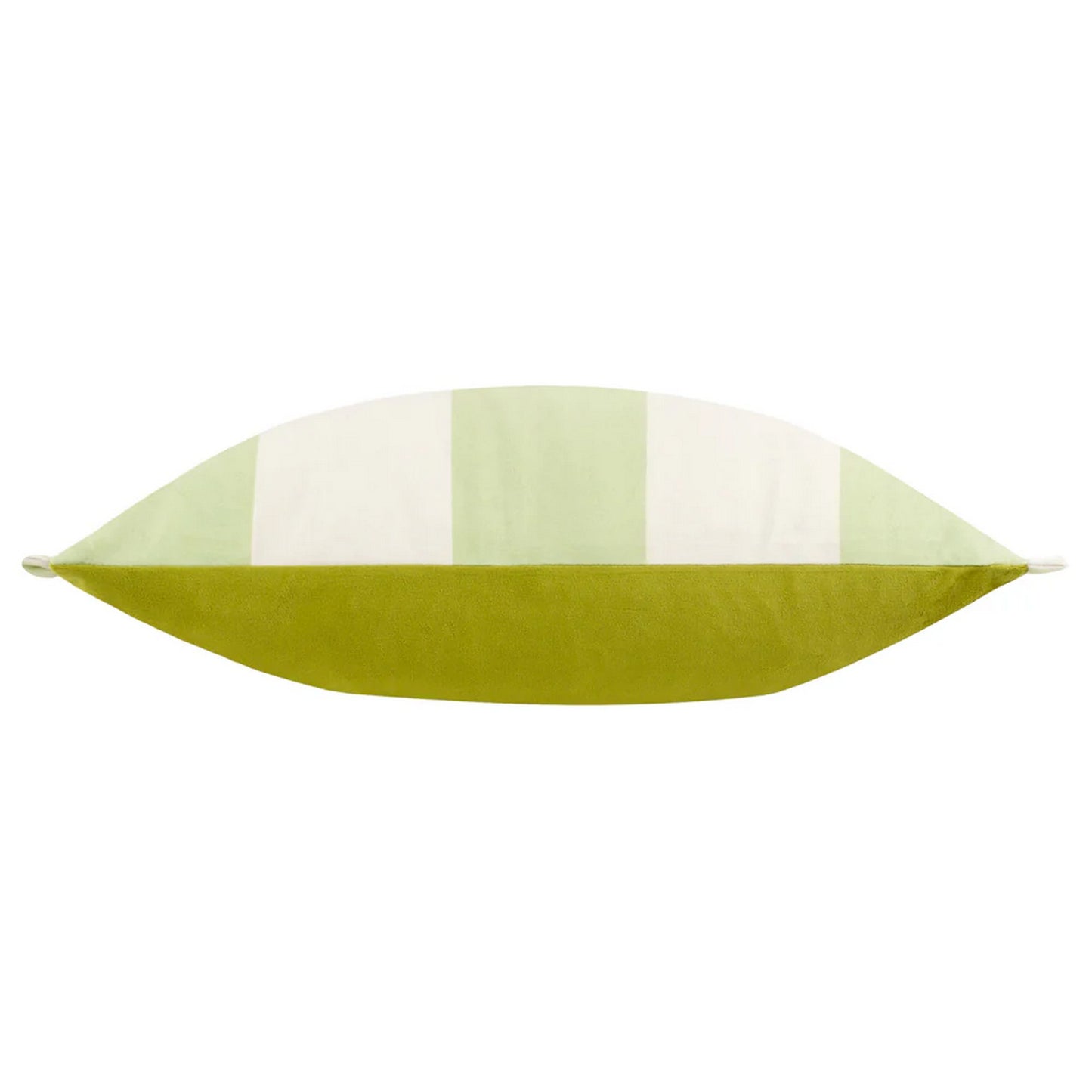 Green - Side - Furn Araya Velvet Striped Cushion Cover