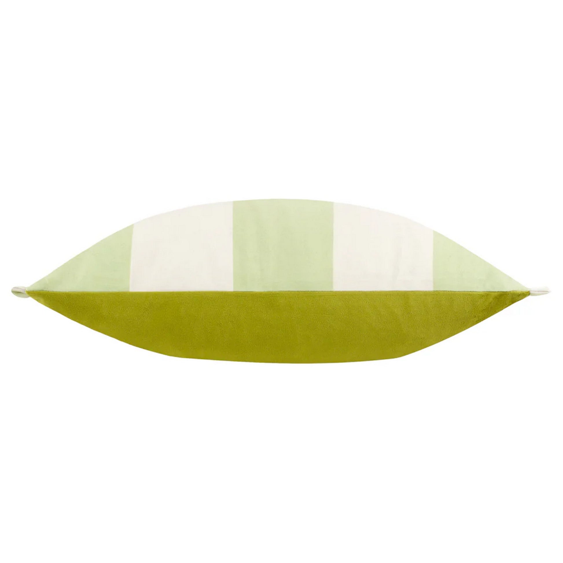 Green - Side - Furn Araya Velvet Striped Cushion Cover