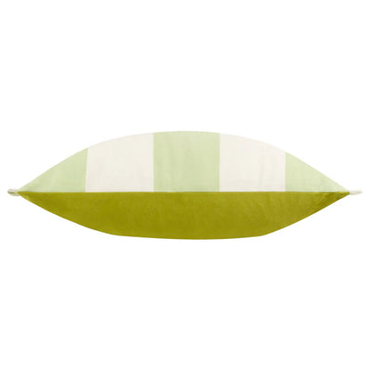 Green - Side - Furn Araya Velvet Striped Cushion Cover