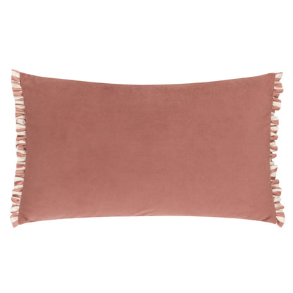 Pink - Back - Furn Araya Velvet Striped Cushion Cover
