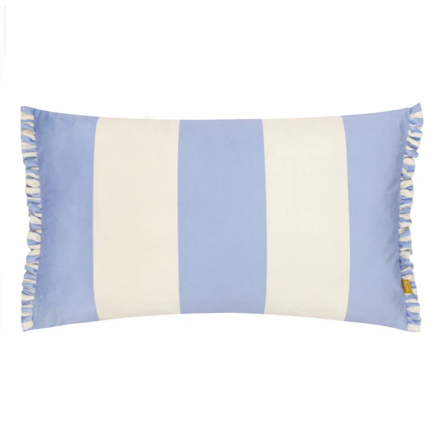 Blue - Front - Furn Araya Velvet Striped Cushion Cover