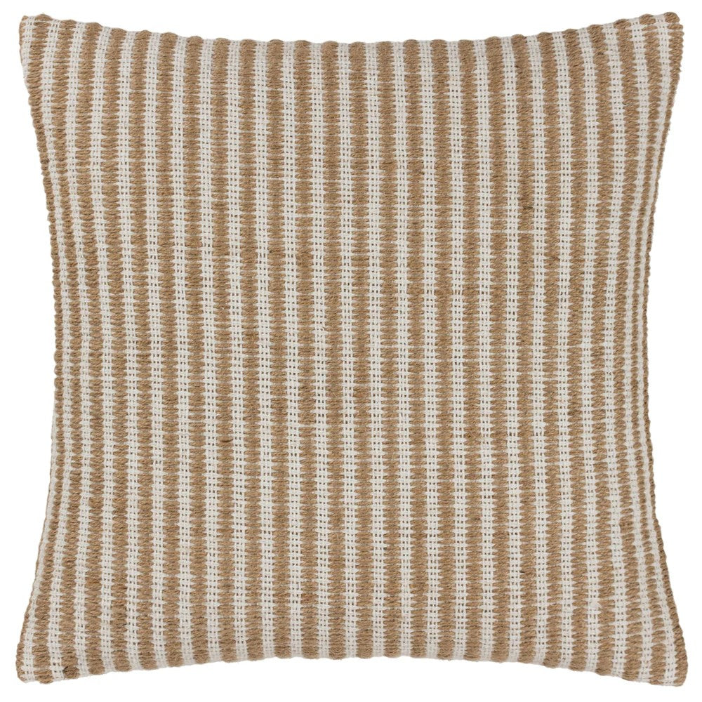 Natural - Front - Yard Organik Woven Stripe Cushion Cover