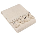 Natural - Front - Yard Caliche Woven Tassel Throw