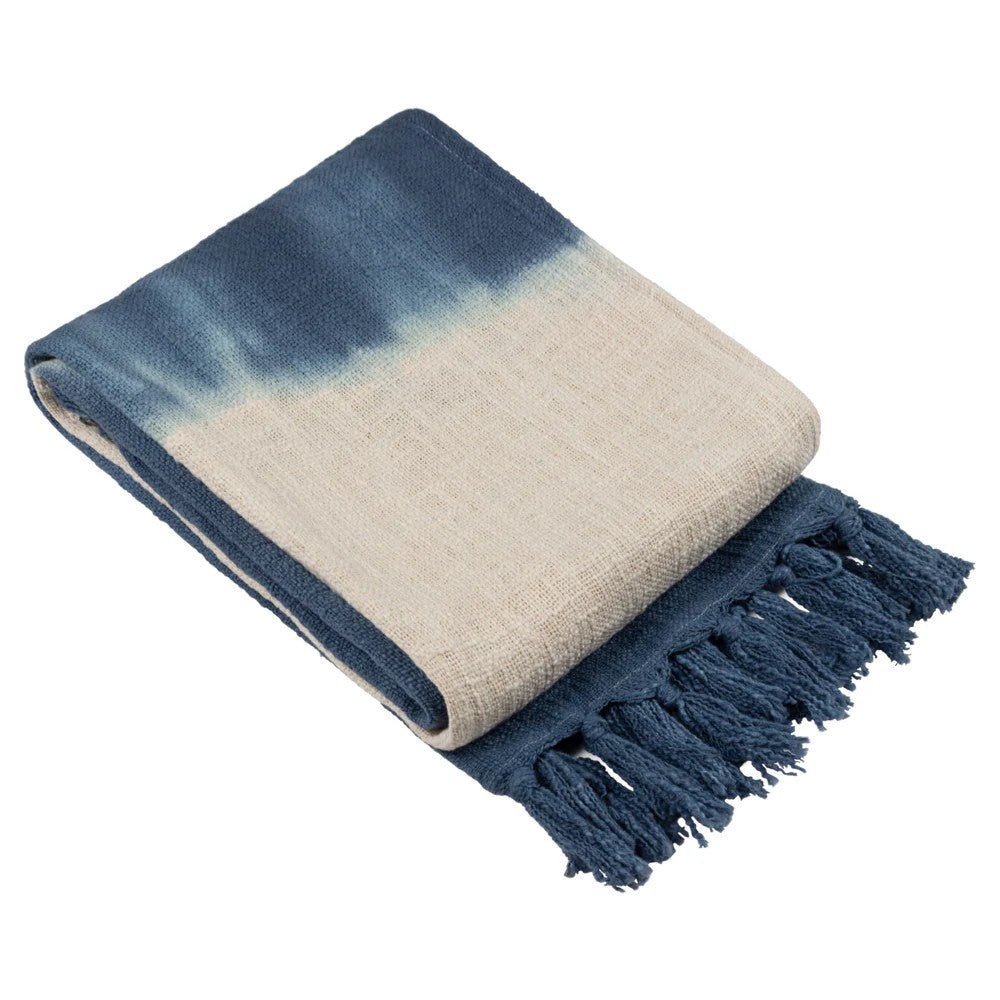 Ink - Front - Furn Mizu Dip Dye Tassel Throw