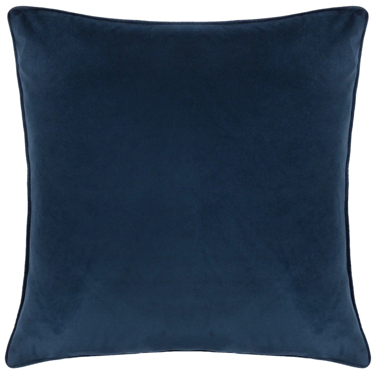 Petrol - Back - Wylder Harlington Botany Piped Velvet Floral Cushion Cover