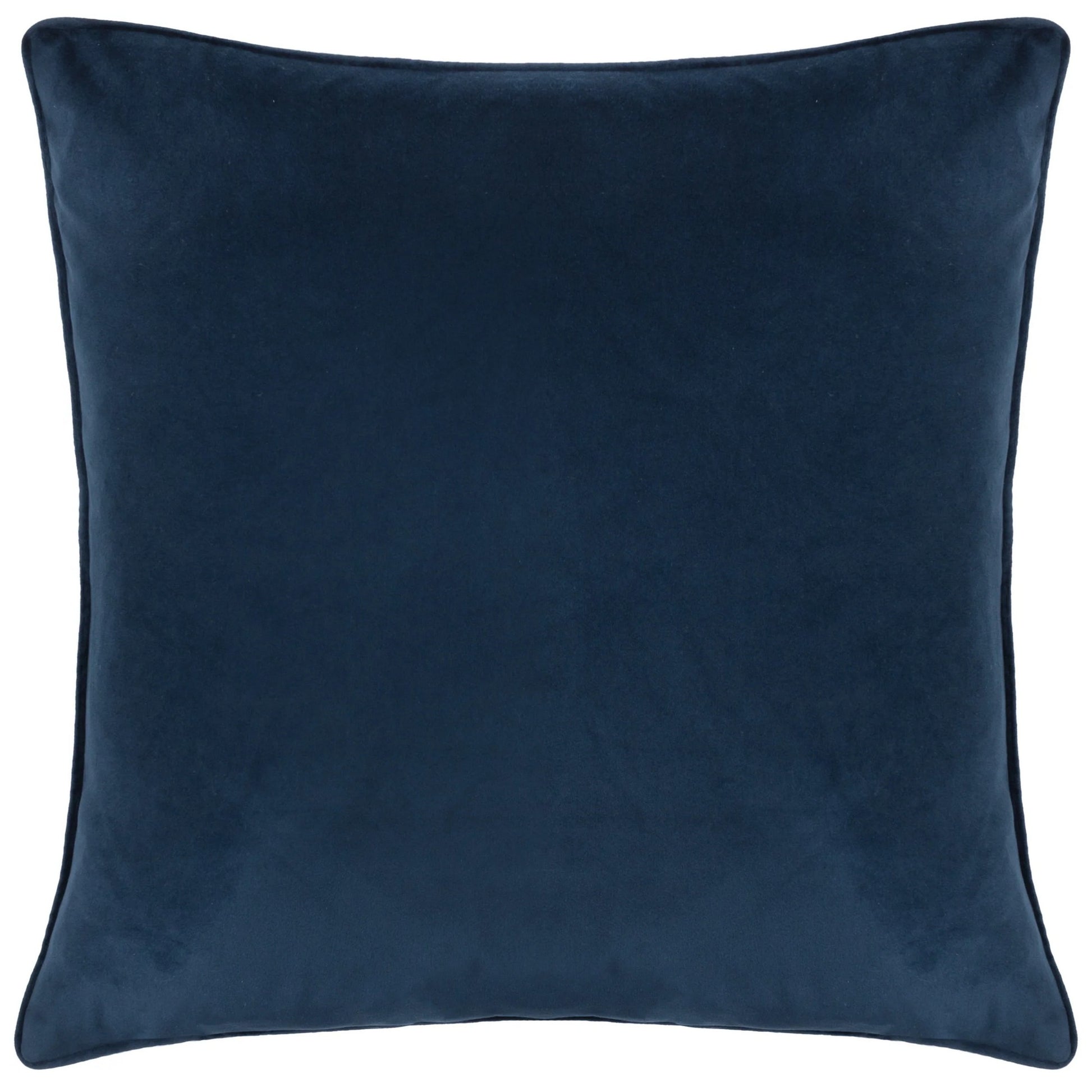 Petrol - Back - Wylder Harlington Botany Piped Velvet Floral Cushion Cover