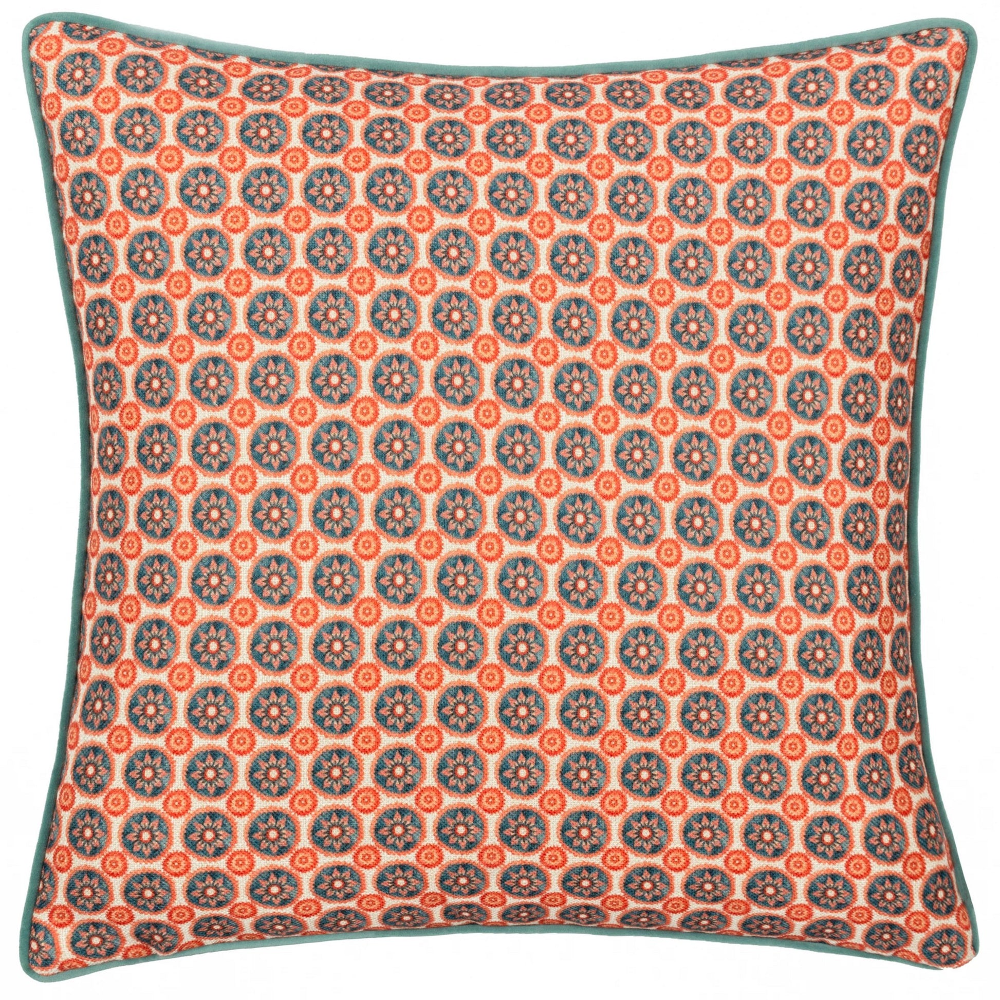 Blue - Front - Wylder Onika Geometric Cushion Cover