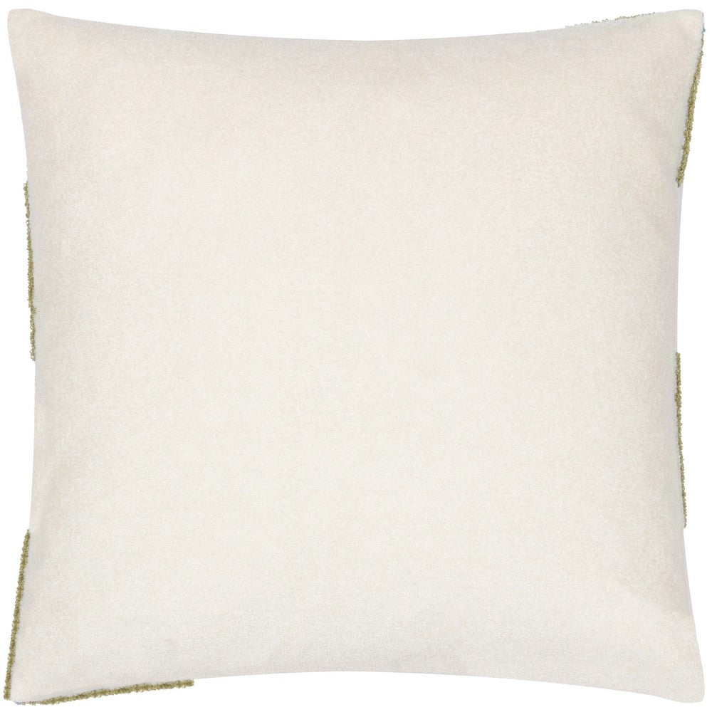 Green - Back - Heya Home Love You More Bouclé Embroidered Cushion Cover