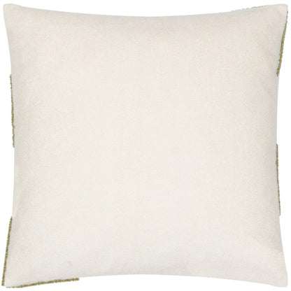Green - Back - Heya Home Love You More Bouclé Embroidered Cushion Cover
