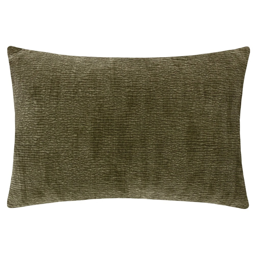 Khaki Green - Front - Yard Osaka Chenille Cushion Cover
