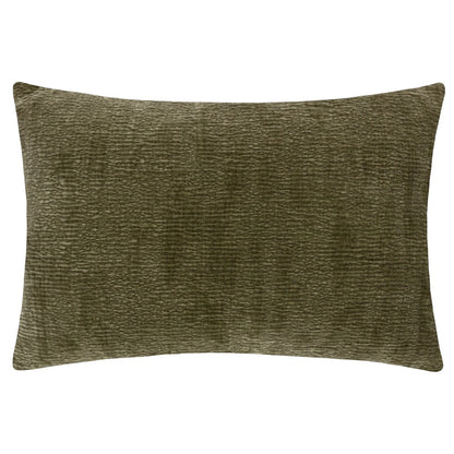 Khaki Green - Front - Yard Osaka Chenille Cushion Cover