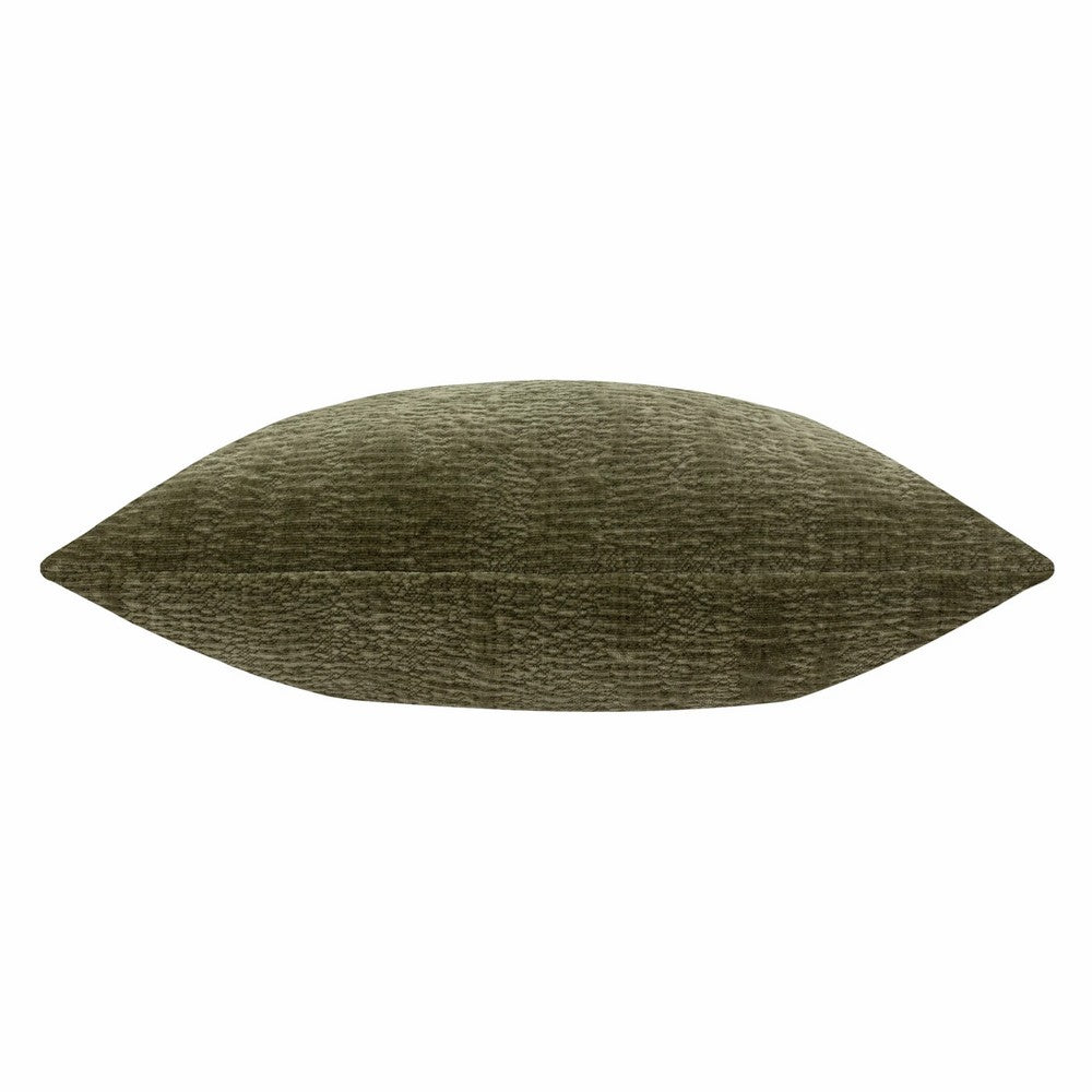 Khaki Green - Back - Yard Osaka Chenille Cushion Cover