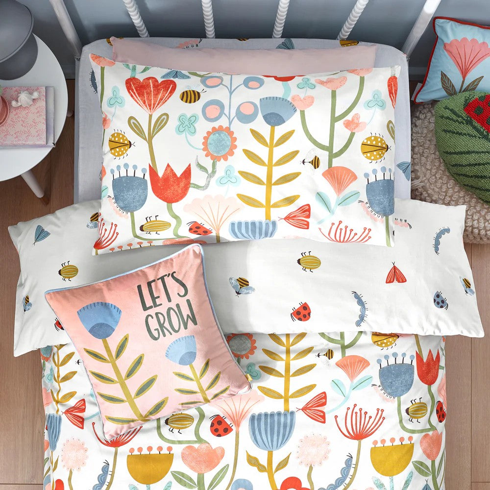 Multicoloured - Side - Little Furn Little Nature Floral Duvet Cover Set