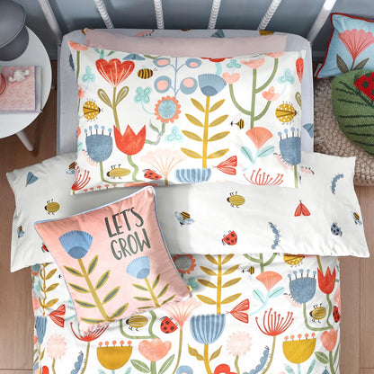 Multicoloured - Side - Little Furn Little Nature Floral Duvet Cover Set