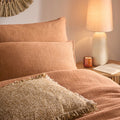 Pecan - Back - Yard Ribble Acid Wash Duvet Cover Set