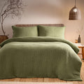 Khaki Green - Front - Yard Ribble Acid Wash Duvet Cover Set