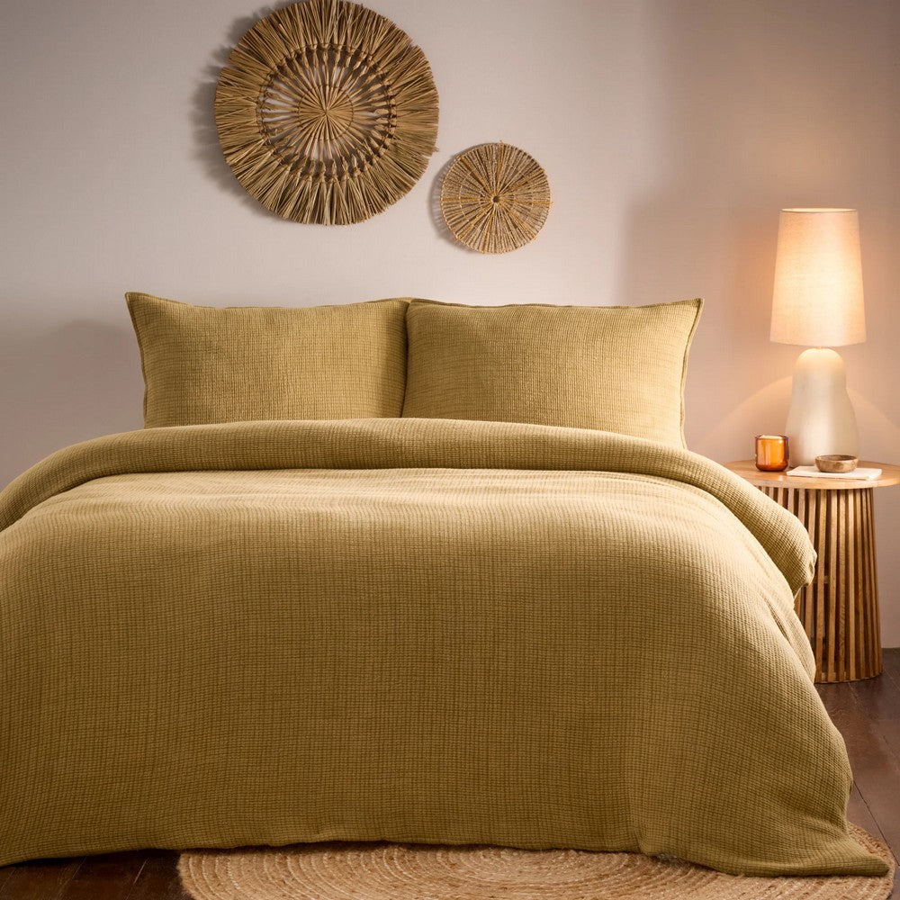 Honey - Front - Yard Ribble Acid Wash Duvet Cover Set