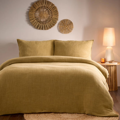 Honey - Front - Yard Ribble Acid Wash Duvet Cover Set