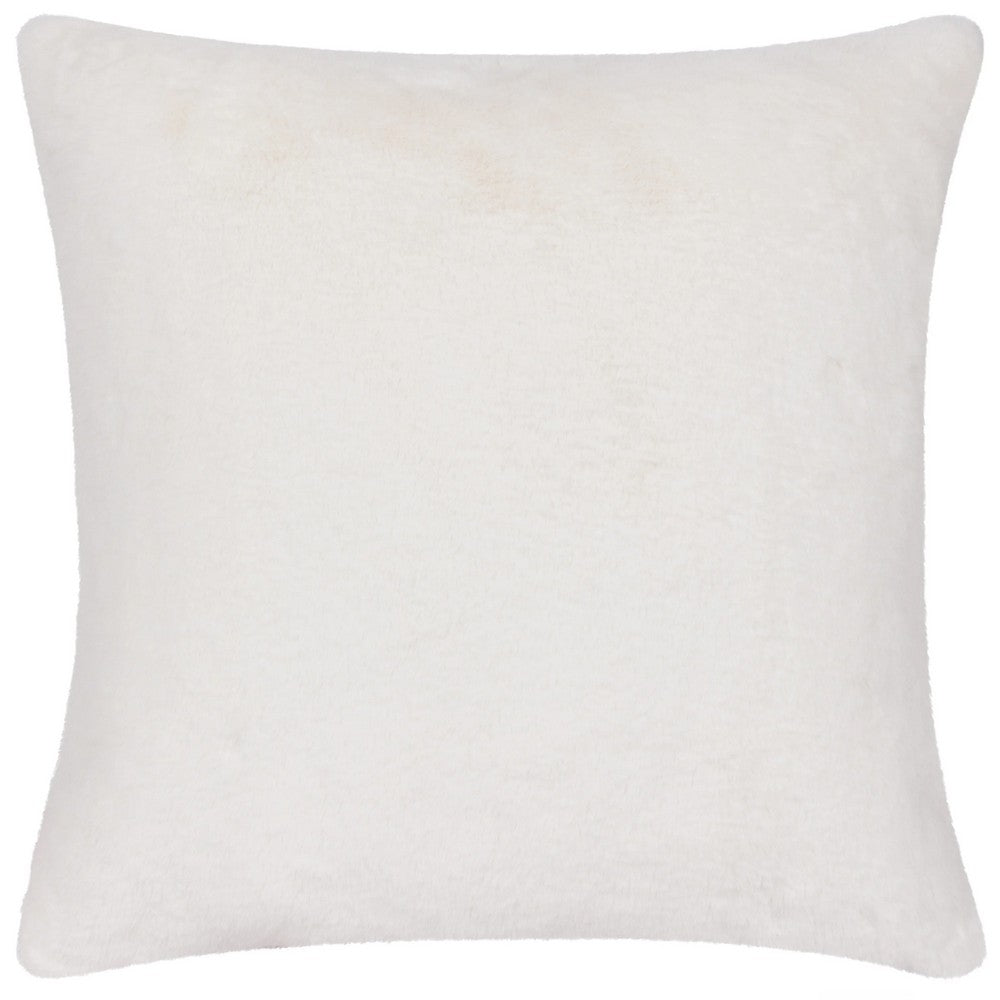 Yellow - Back - Heya Home Cozee Faux Fur Checked Cushion Cover